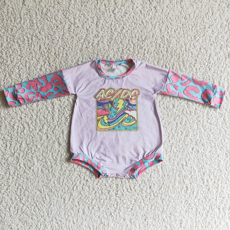 LR0053 Alphabet Color Long Sleeve Bodysuit