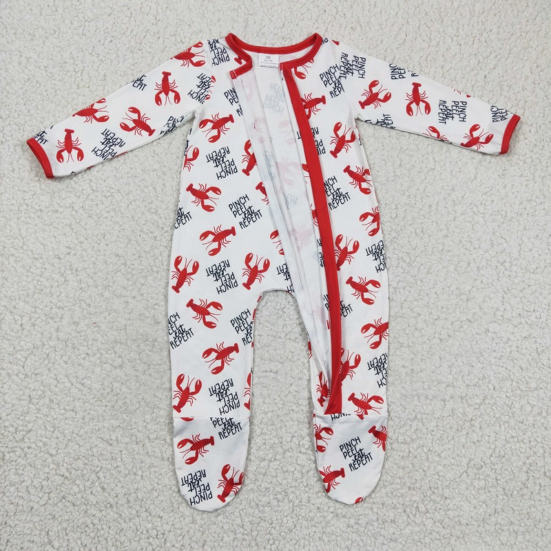 LR0257 Crayfish Long Sleeve Zip Bodysuit