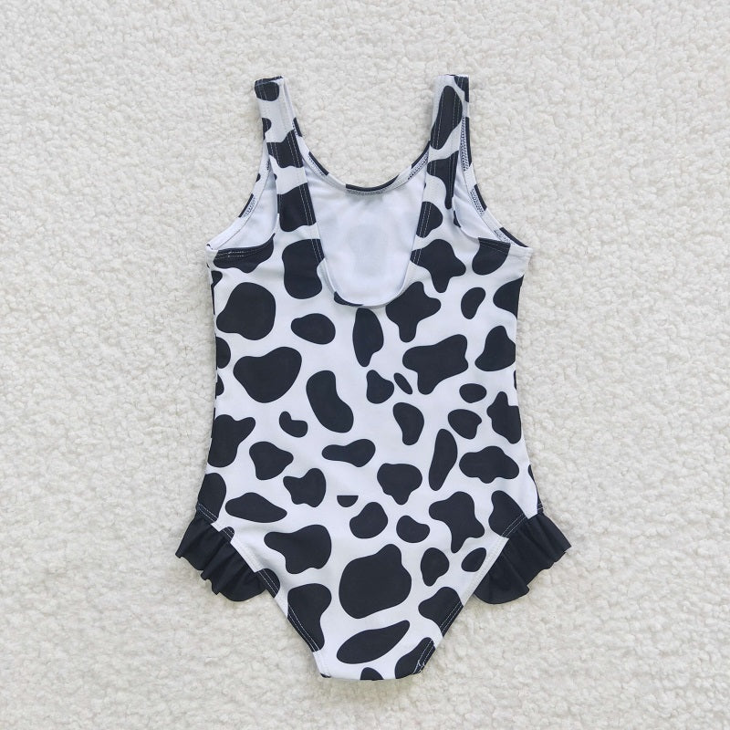 S0051 Cow Print One Piece Swimsuit