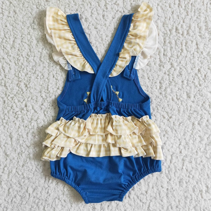 SR0035 Girls Embroidered Sun Fly Sleeve Tank Top