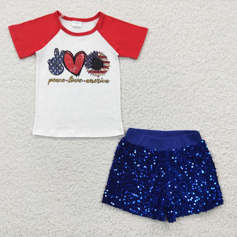 SS0038 Sapphire Blue Sequined Shorts