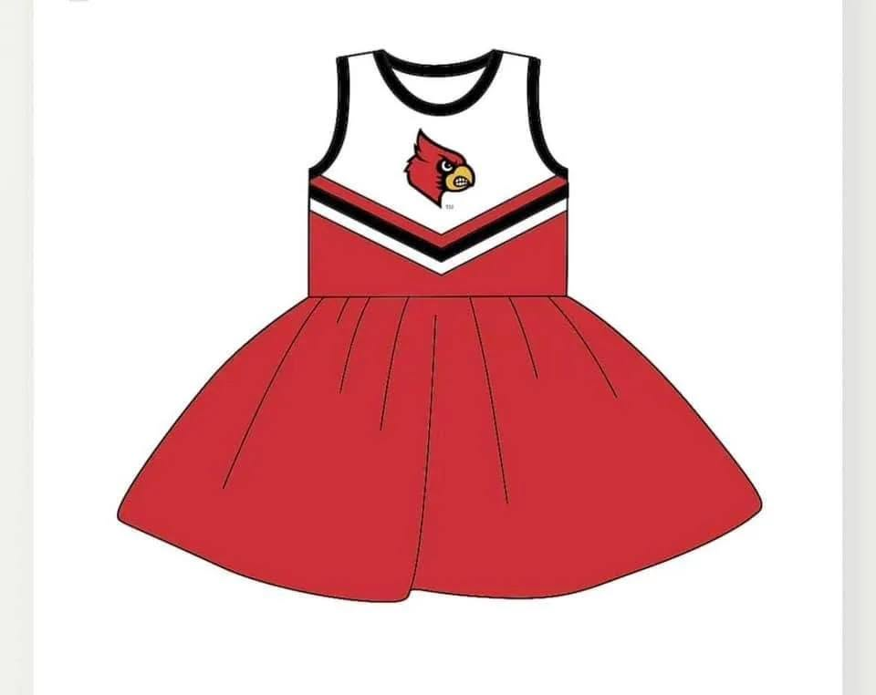 Custom order MOQ 3 sleeveless team cheerleader dress