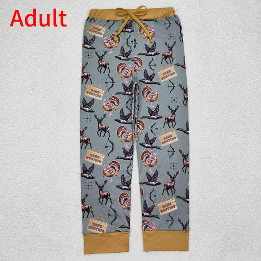 P0616 Adult men's duck turkey green trousers