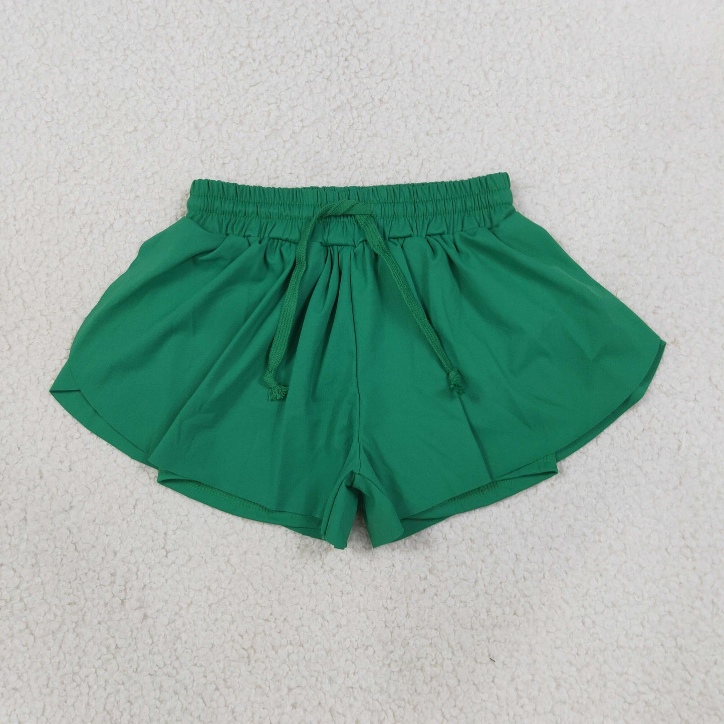 solid green athletic butterfly shorts