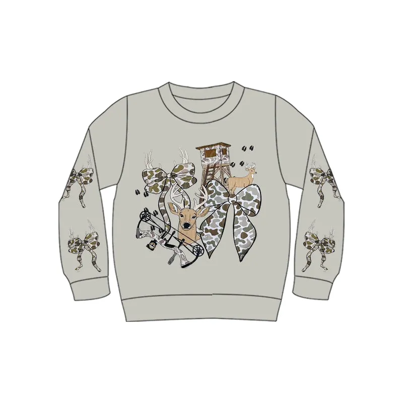 Custom order moq 5 hunting buddy camo coquette sweatershirt