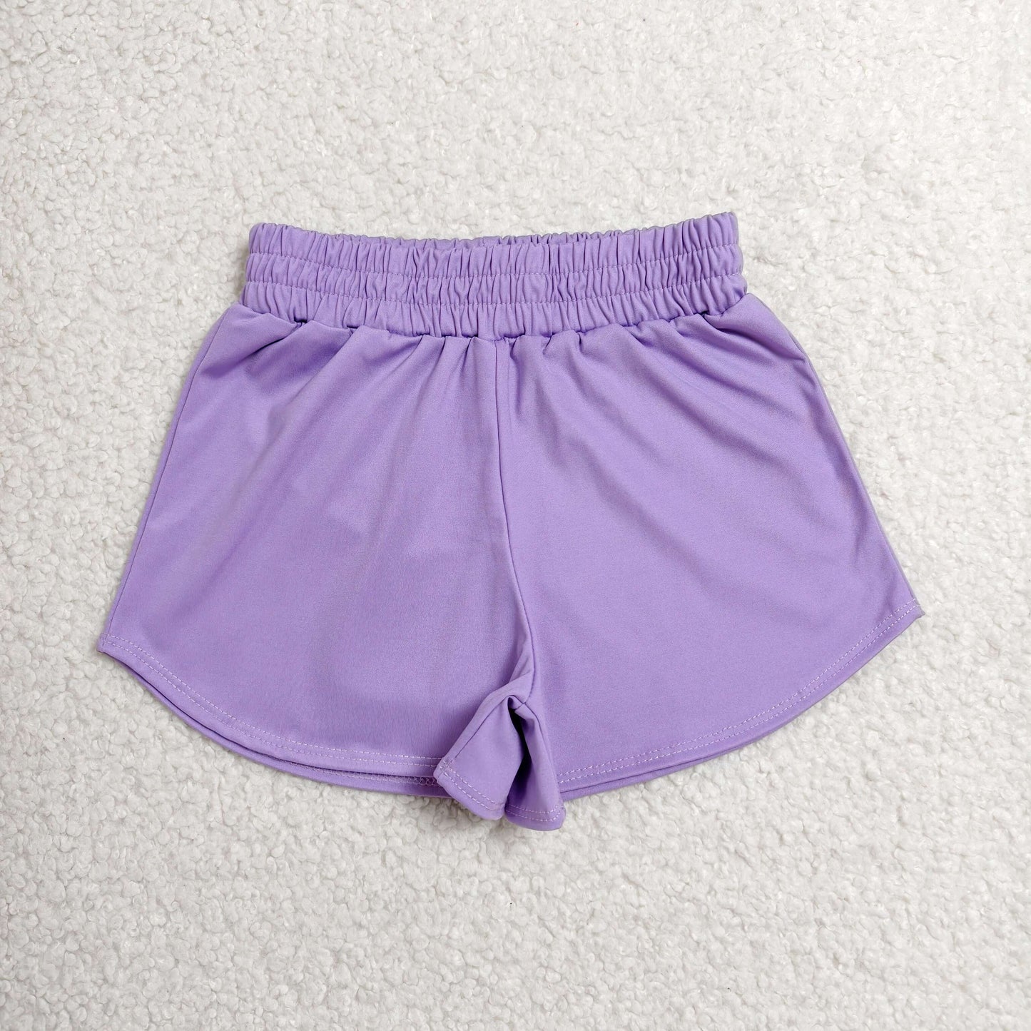 solid purple athletic active shorts