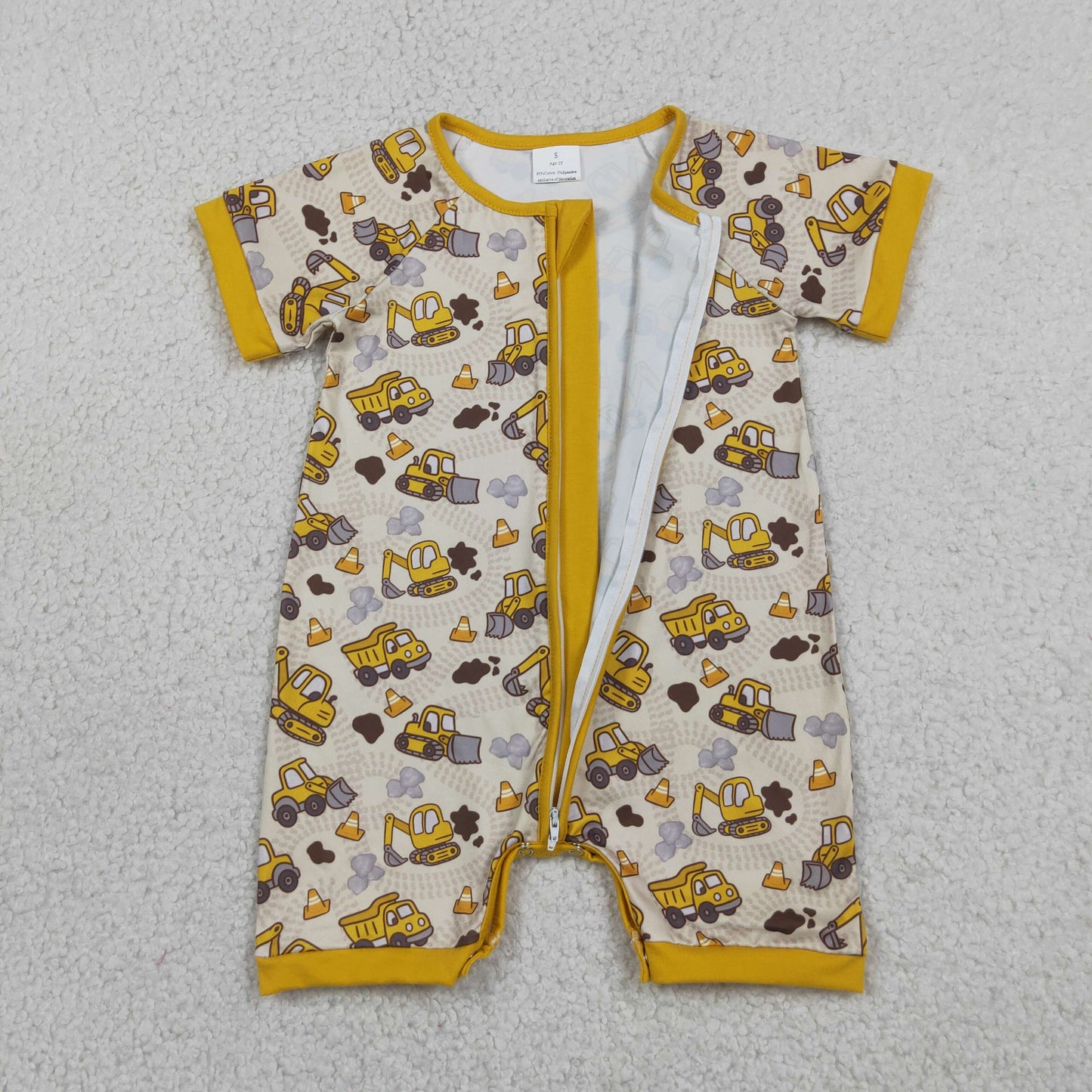 constructions print zipper shorties
