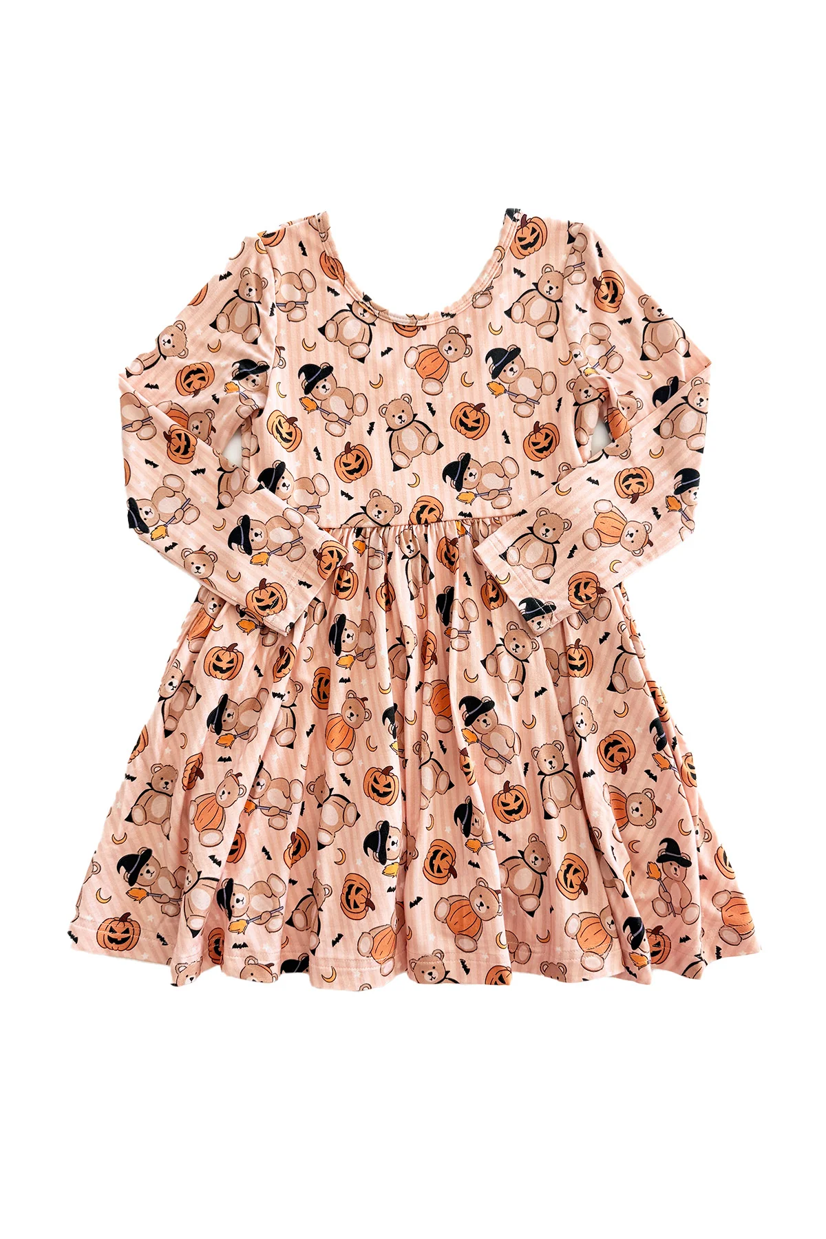 Custom order MOQ 5 Halloween Long Sleeve Twirl Dress | Beary Scary