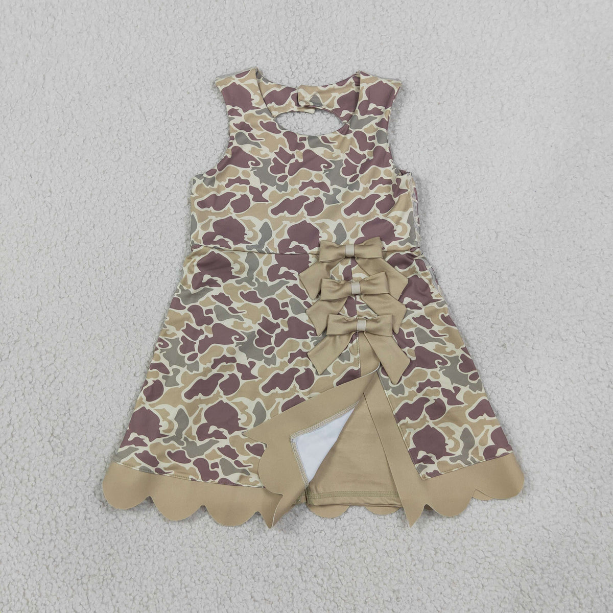 camo athletic scallop dress kids clothing