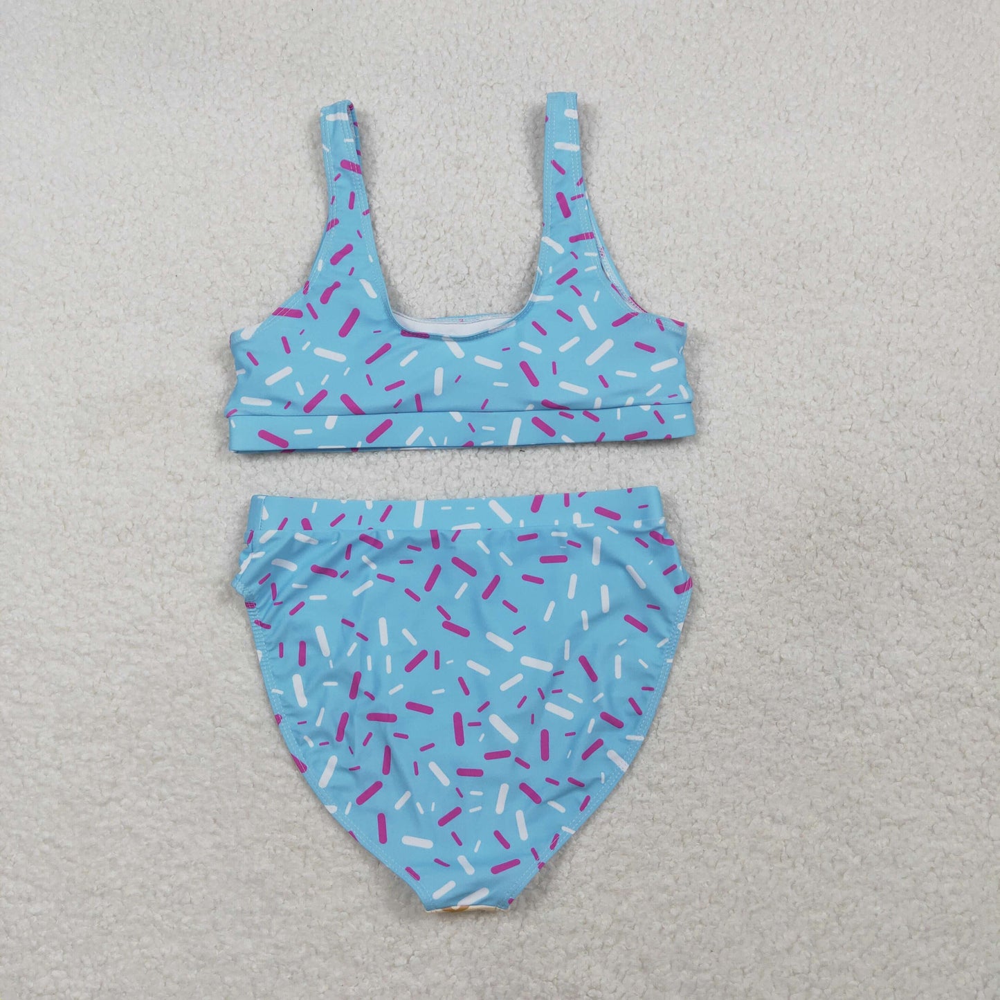 adult clothing blue ice cream women swimsuit two pieces swim set bikini
