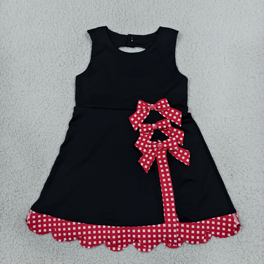 red black athletic scallop dress kids clothing