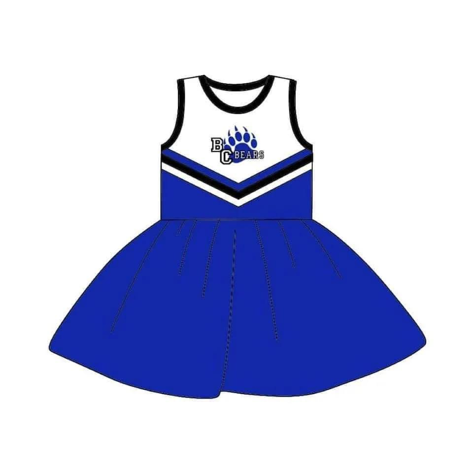 Custom order MOQ 3 sleeveless team cheerleader dress