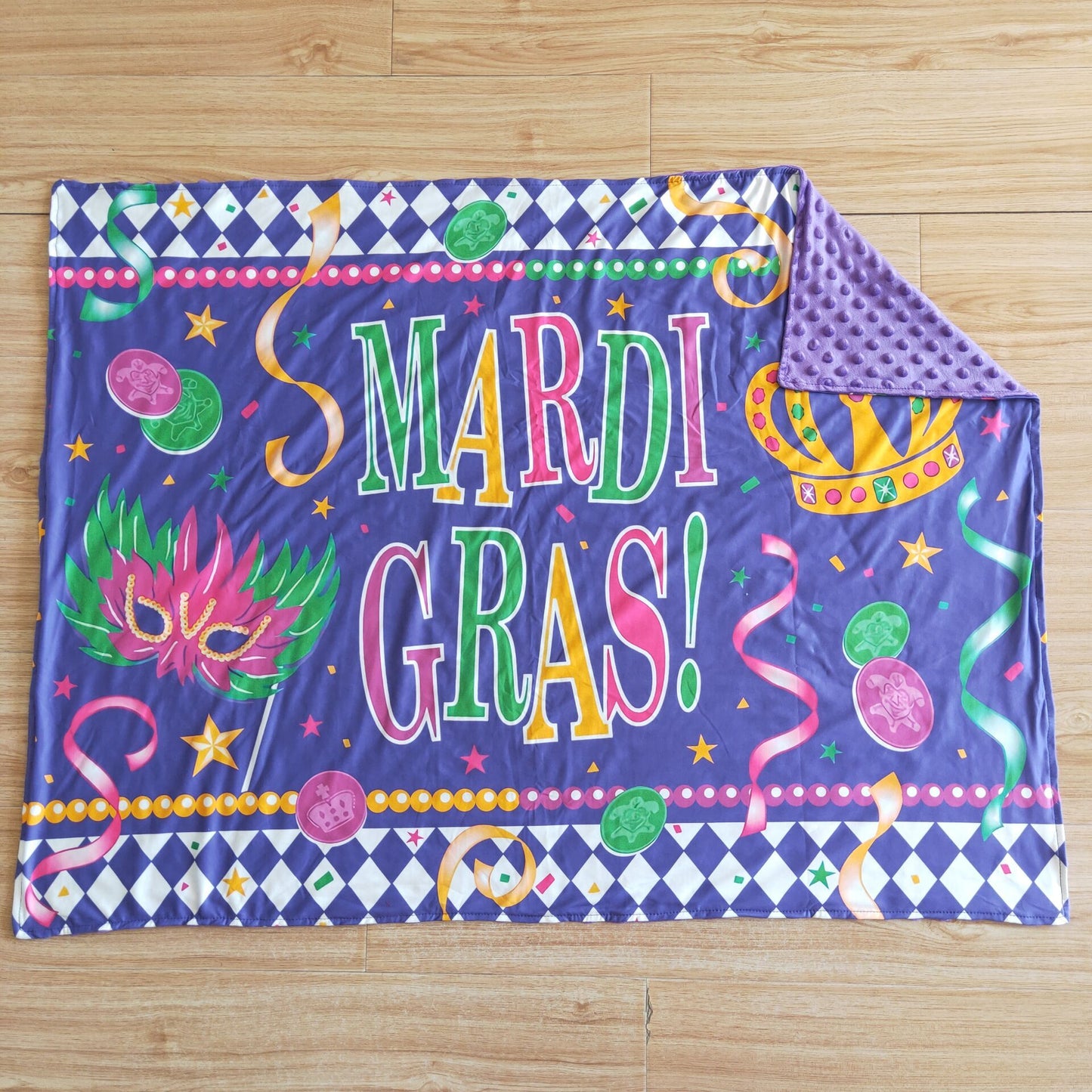 mardi gras blanket