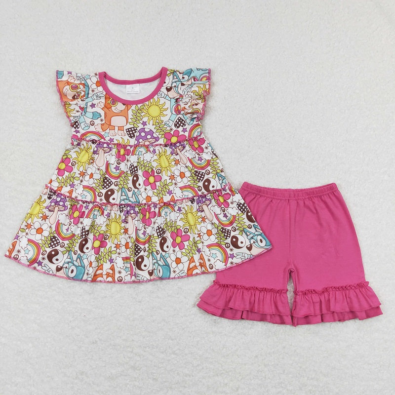 short sleeve top+shorts