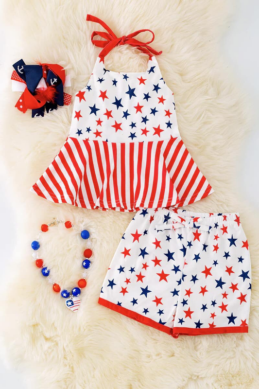 Custom short sleeve set MOQ 3