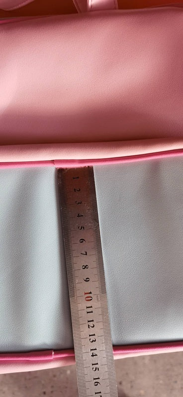 BA0105 happy camper pink and blue handbag