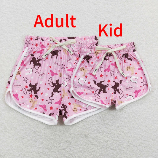 SS0130 Adult riding star pink shorts