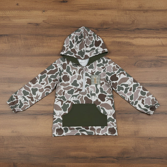 On The Hunt Camo Deer Hoodie