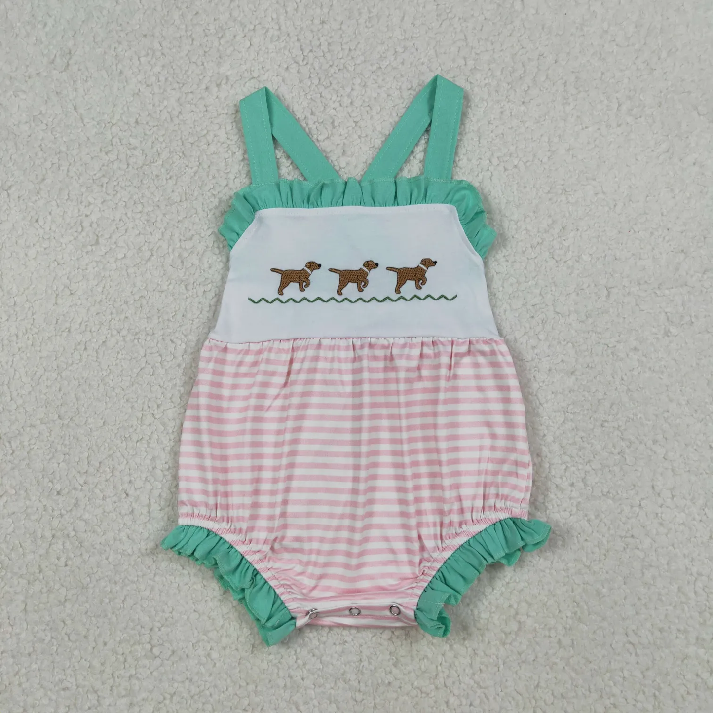 Sibling puppy dog bubble and shorts set