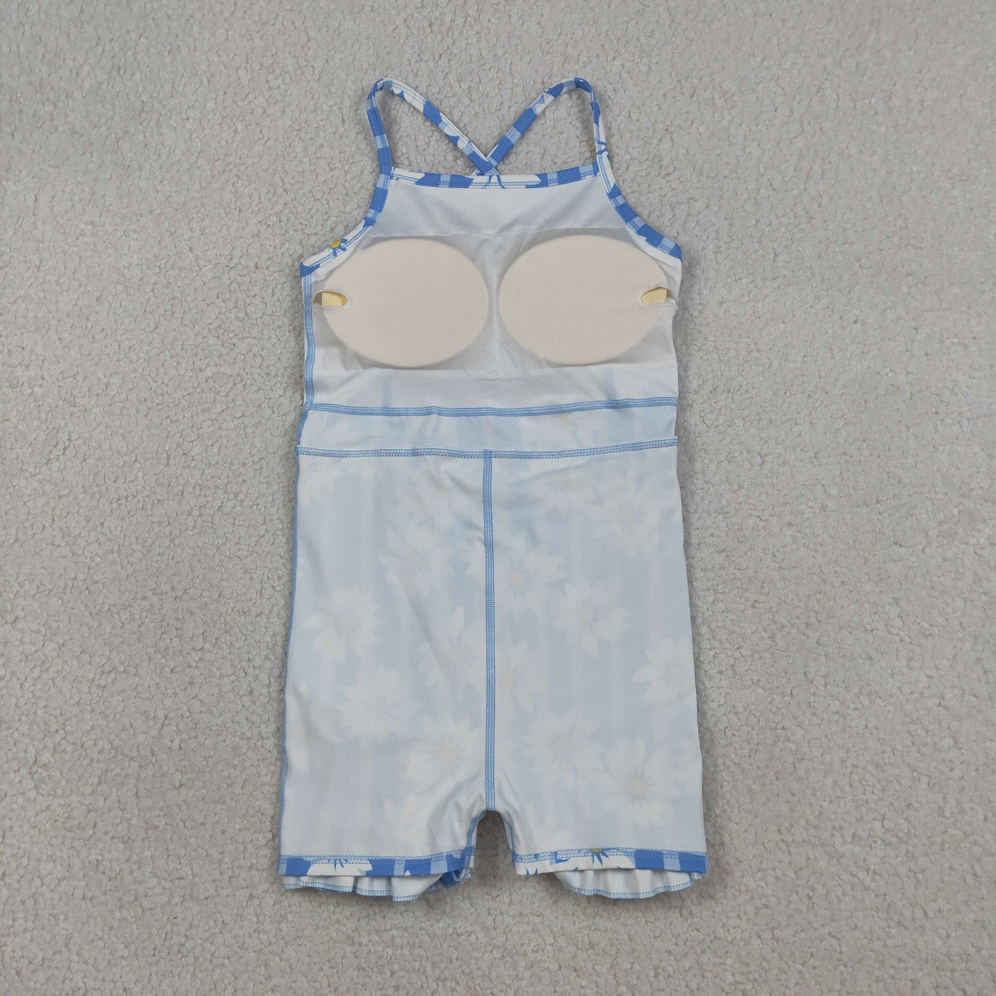 GSD2283  blue stripes sunflower strap yoga dress active dresses