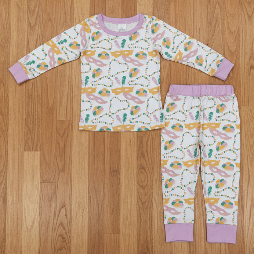 kids mardi gras pajamas sleepwear
