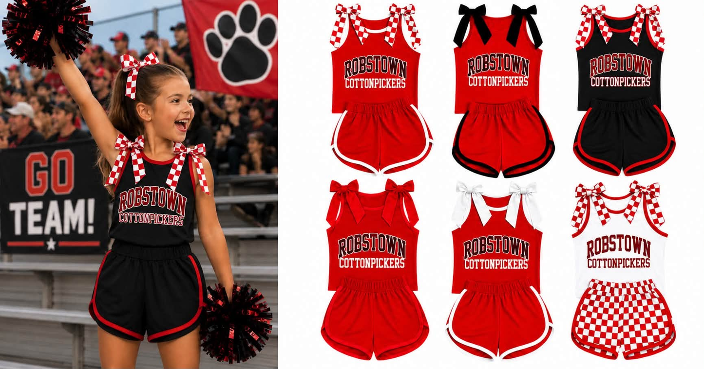 Custom order MOQ 5 Cottonpickers Football Team Cheer Sets