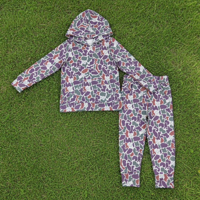 camo baseball hoodie jogger set fall boy outfit kids clothing