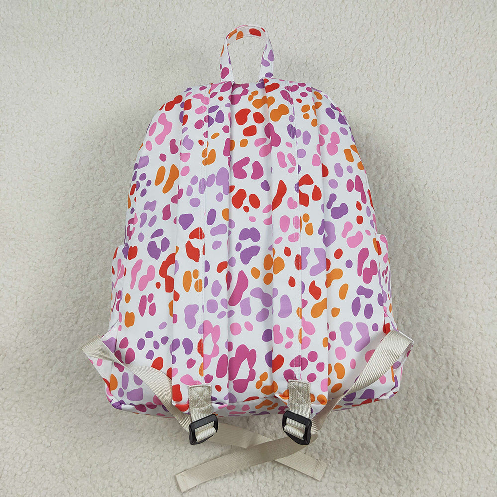 BA0307  Pink ruffle leopard kids girls backpack  D 7.21
