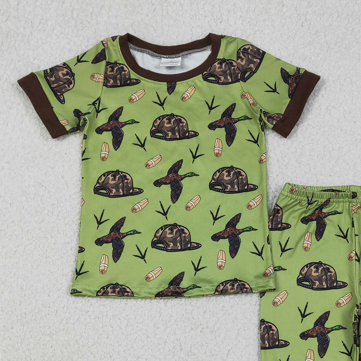 Baby Boys Camo Hunting Pajamas Sets with Ducks Calls Hat Top And Pants Sleepwear for Infants