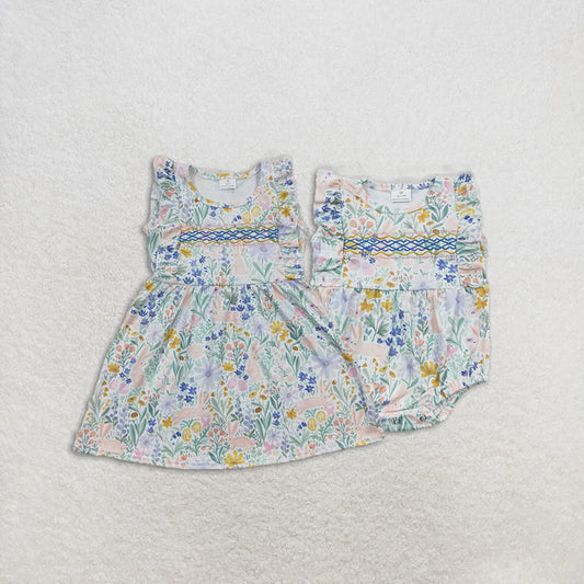 Match Baby Girls Floral Easter Rabbit Rompers Dress D 3.21