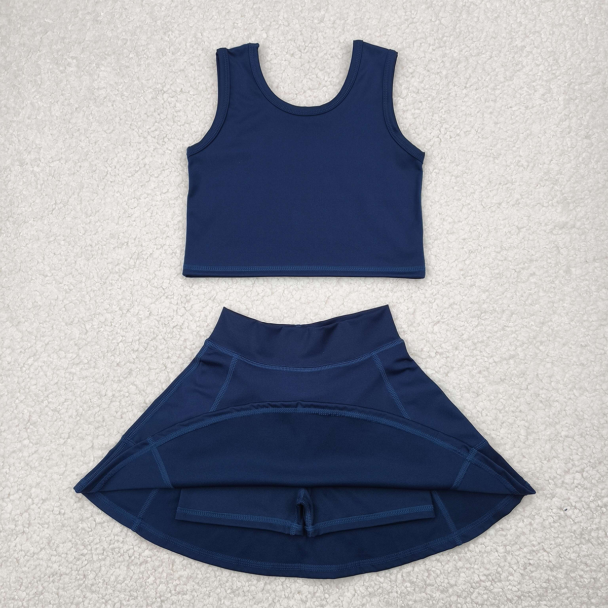 GSD1987  Baby Girls Navy Vest Top Sports Skorts Clothes Sets D 4.11