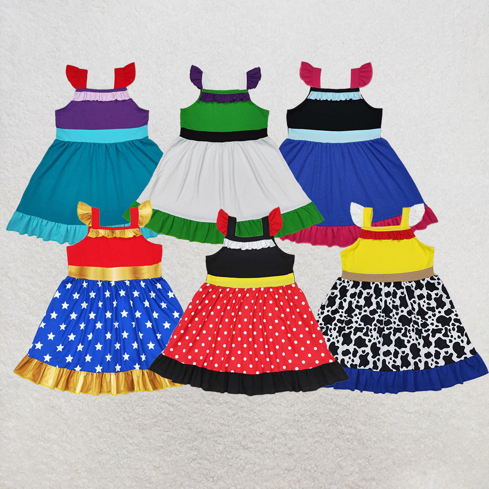 Match Baby Girls Cokorful Knee Length Dresses D 3.17