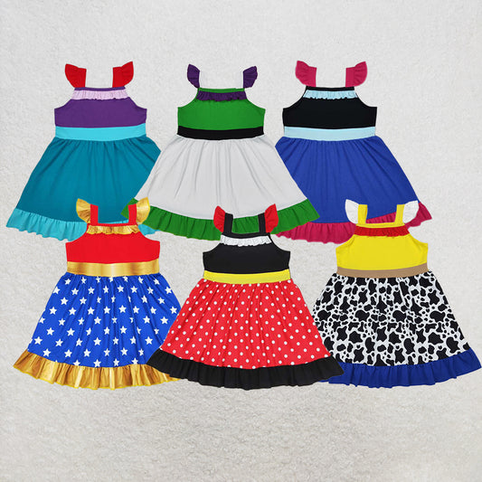 Match Baby Girls Cokorful Knee Length Dresses D 3.17