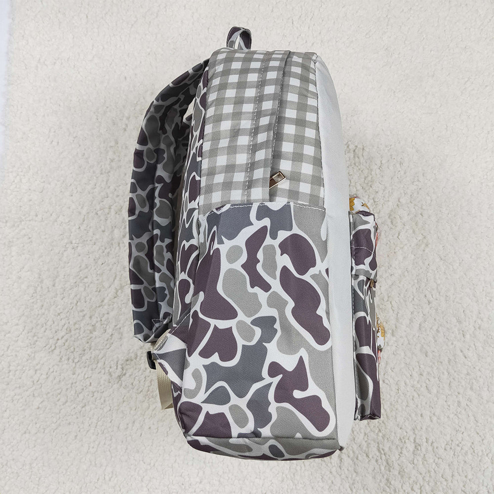 BA0268  Camouflage Puppy Check Backpack  D 4.19