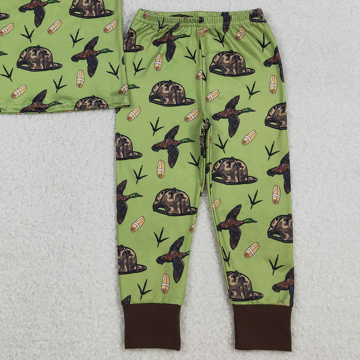 Baby Boys Camo Hunting Pajamas Sets with Ducks Calls Hat Top And Pants Sleepwear for Infants