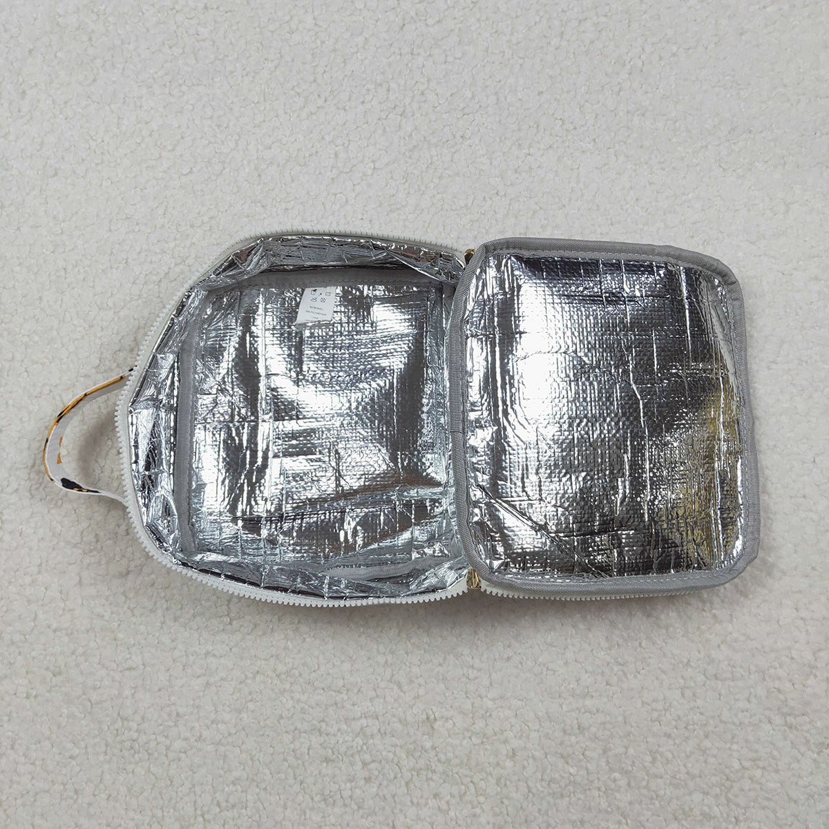 BA0362  Baby Kids Team Black Gold Cheer Fireworks Zipper School Lunch Boxes D 1023