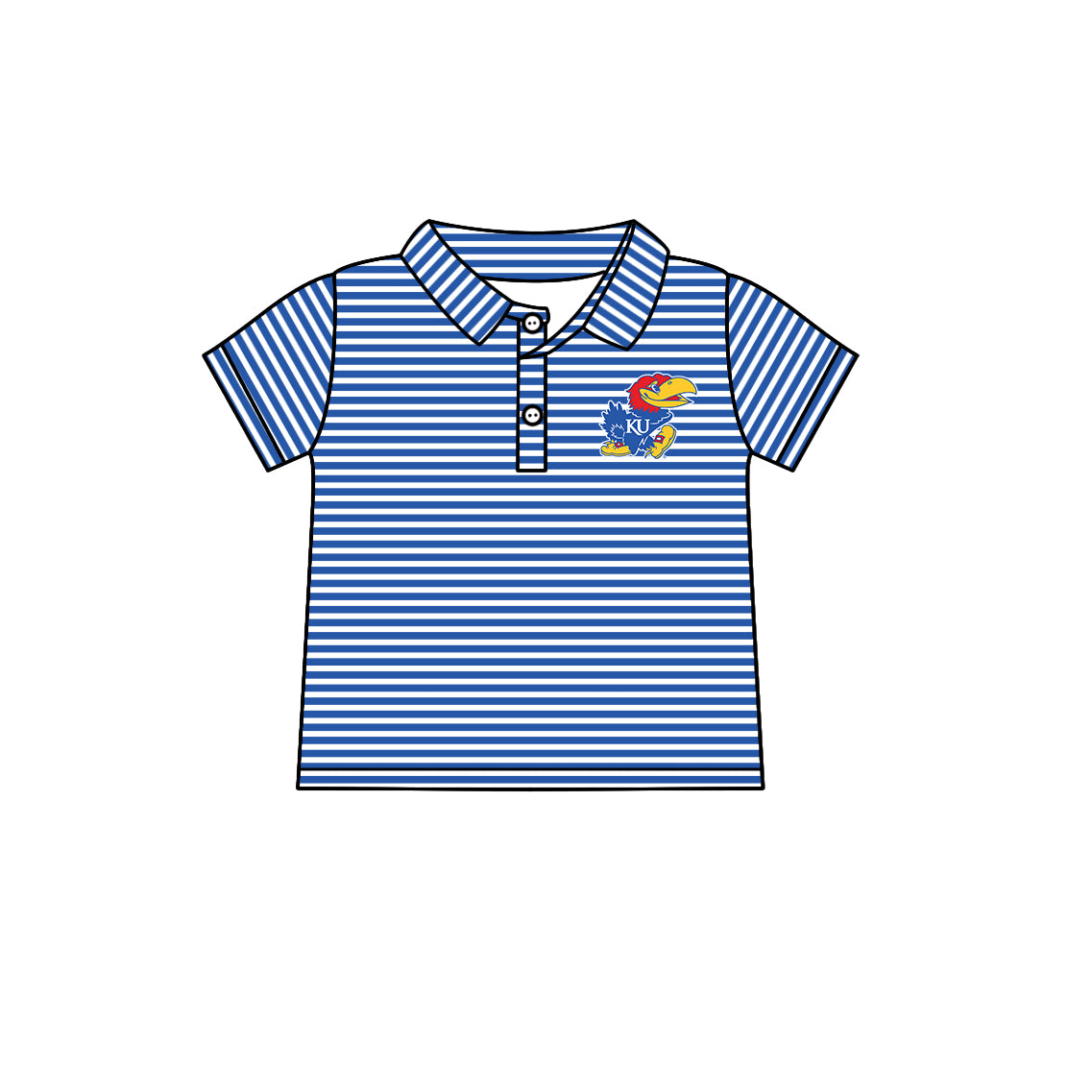 Custom  children Kansas Jayhawks  team top  D 6.23