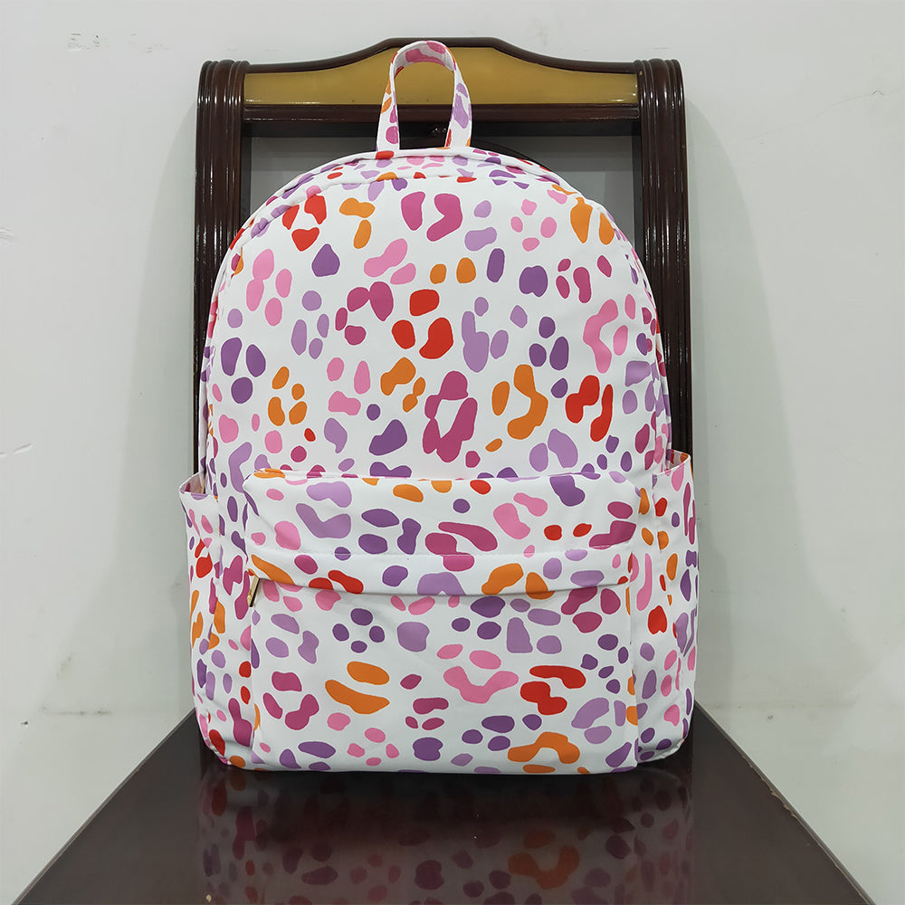 BA0307  Pink ruffle leopard kids girls backpack  D 7.21