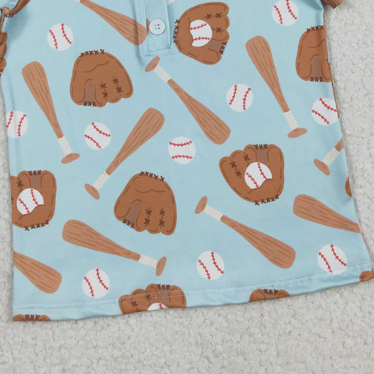 Baby Boys Baseball Team Button Polo Shirts Top Classic Preppy Style Clothing for Kids