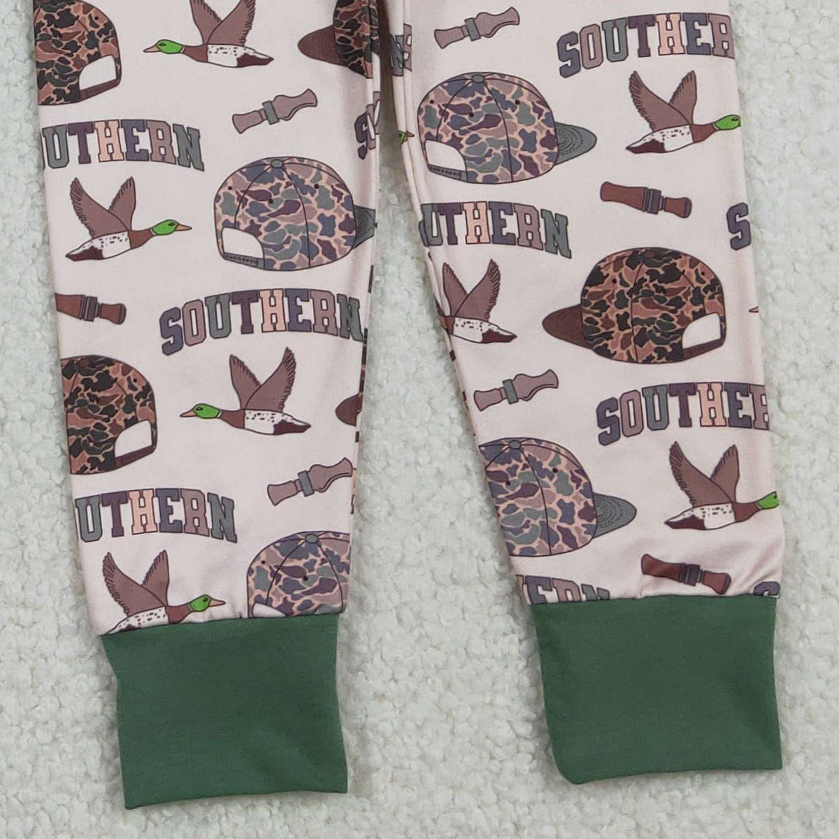 Baby Boys Camouflage Hat with Ducks Pocket Top And Pants Southern Themed Outfit Set for Infants
