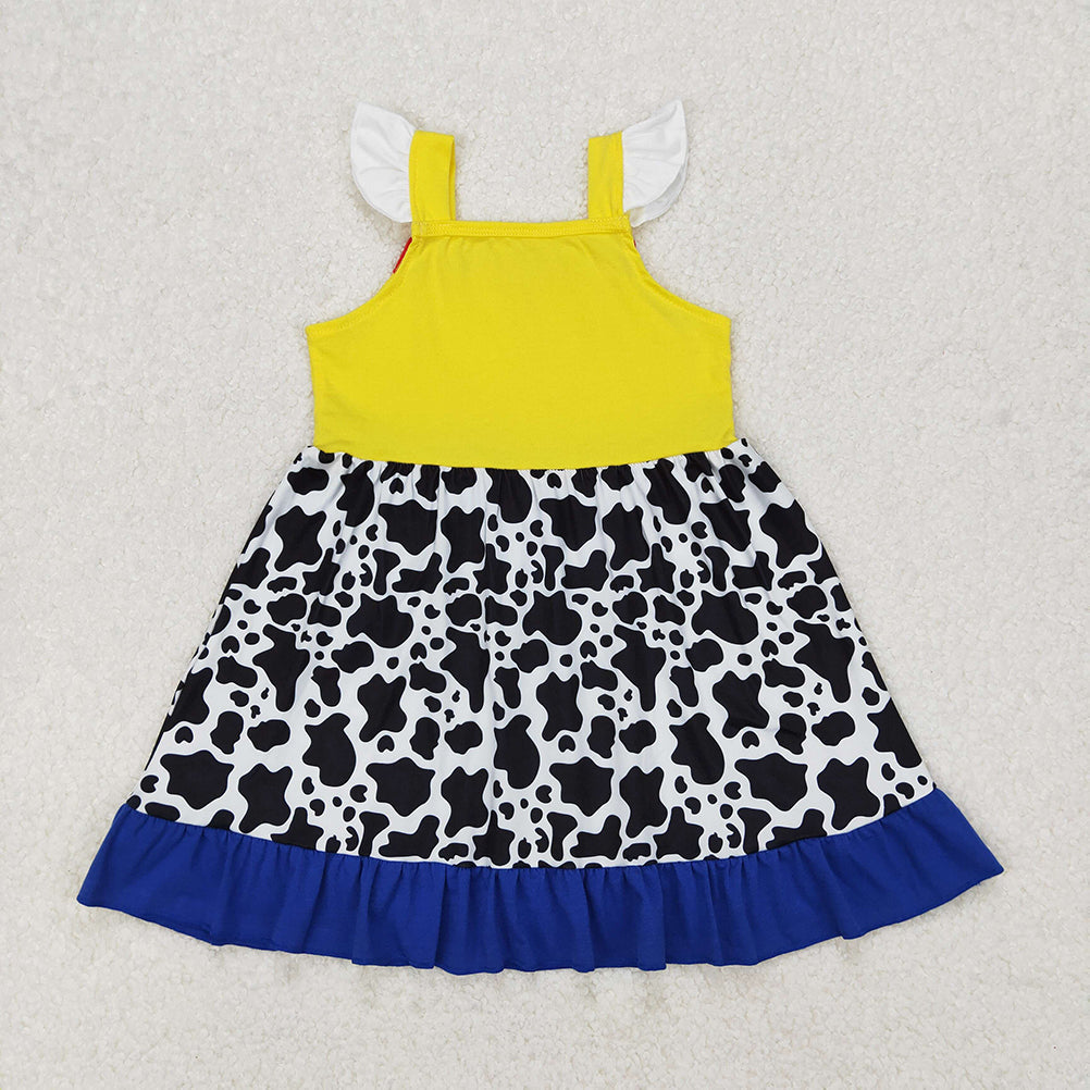 GSD1881 Baby Girls Toy Cow Knee Length Dresses   D 3.15