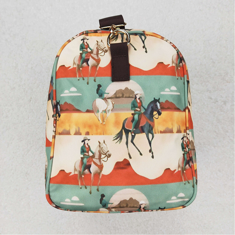 BA0265 Horseback Riding Desert Rice Green Gym Bag  D 3.17