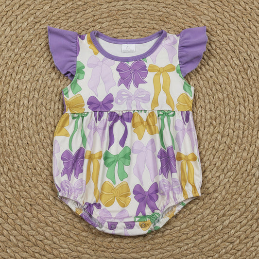 purple yellow green coquette mardi gras girl bubble