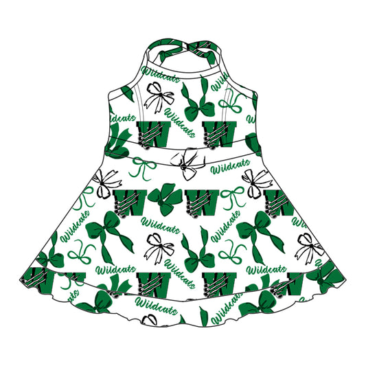 Custom baby girls Wildcats team dress MOQ3 D 7.26