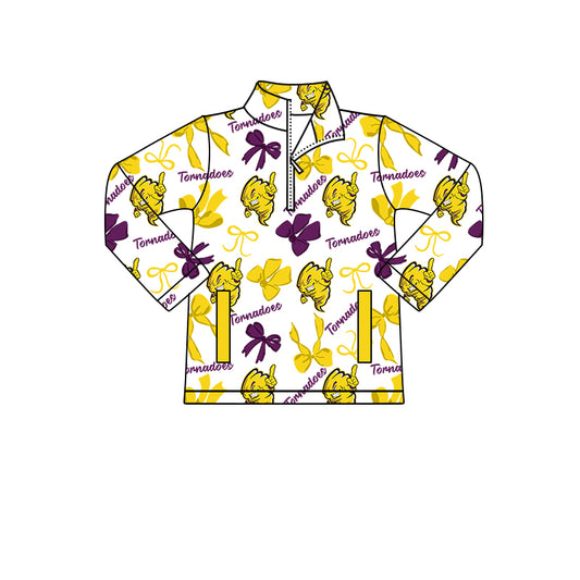 Custom Baby Kids Tornadoes Buttons Pullovers Tops D 818