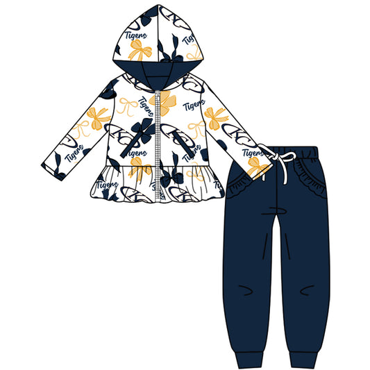 Custom baby girls Tigers set MOQ3 D 819