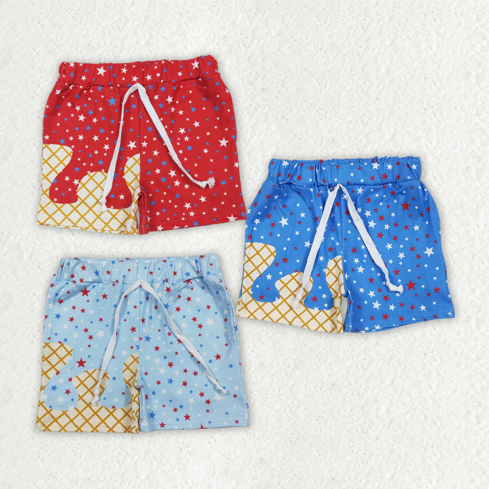 Match 3 Colors Baby Boys Drip Stars Pockets Team Shorts Bottom  D 6.16