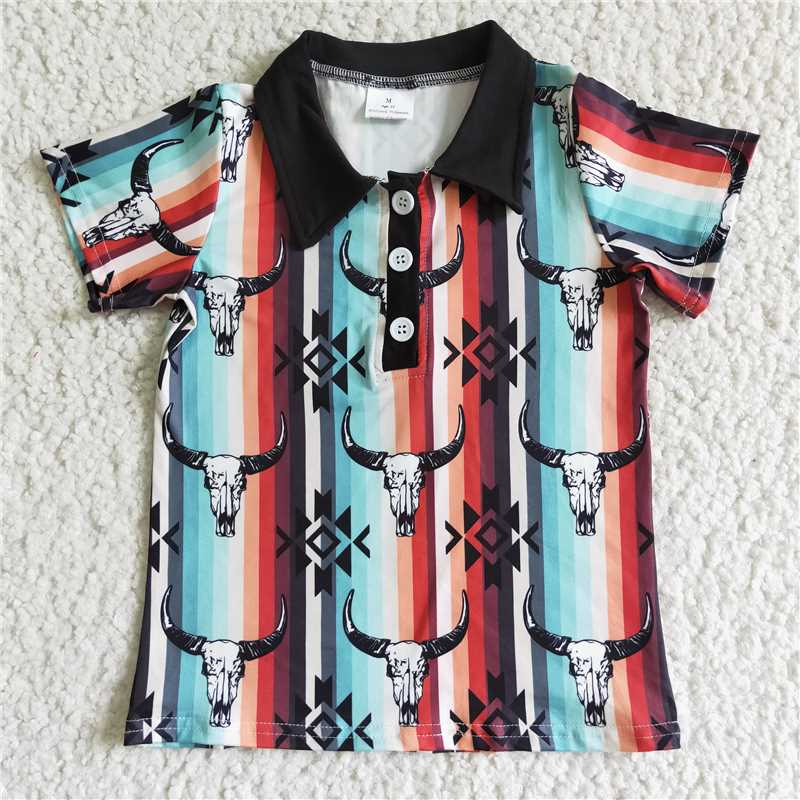 Match Baby Boys Western Sibling Brother Short Sleeve Buttons Pullovers Shirts