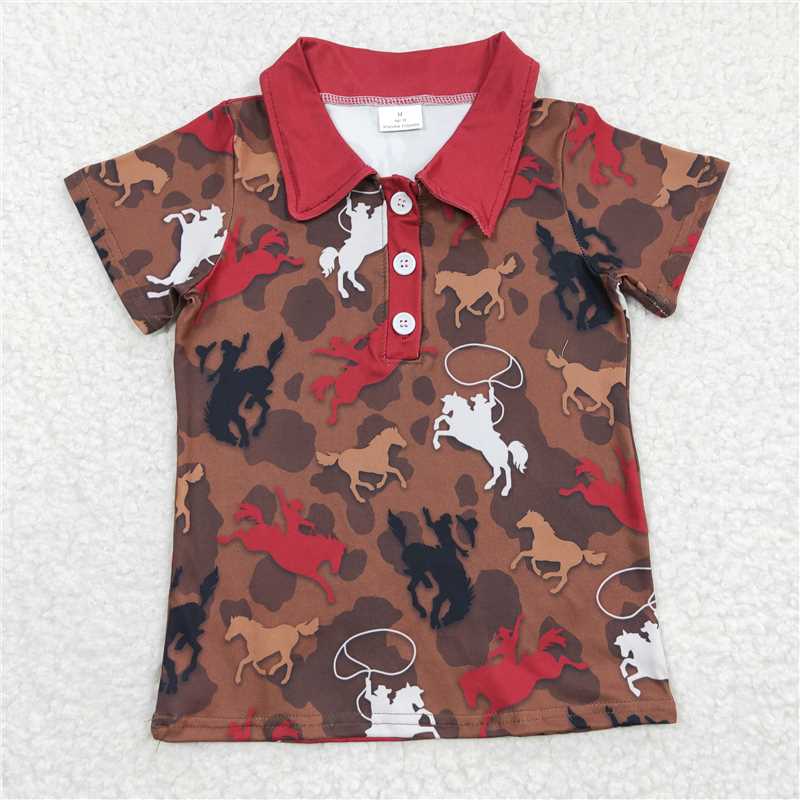 Match Baby Boys Western Sibling Brother Short Sleeve Buttons Pullovers Shirts
