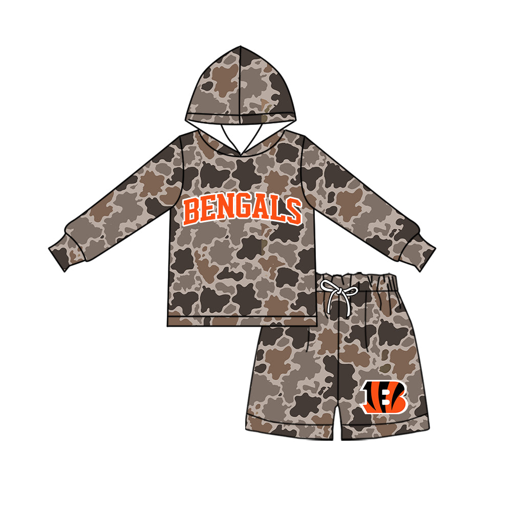 Custom order moq 5 orange tiger B team kids clothes